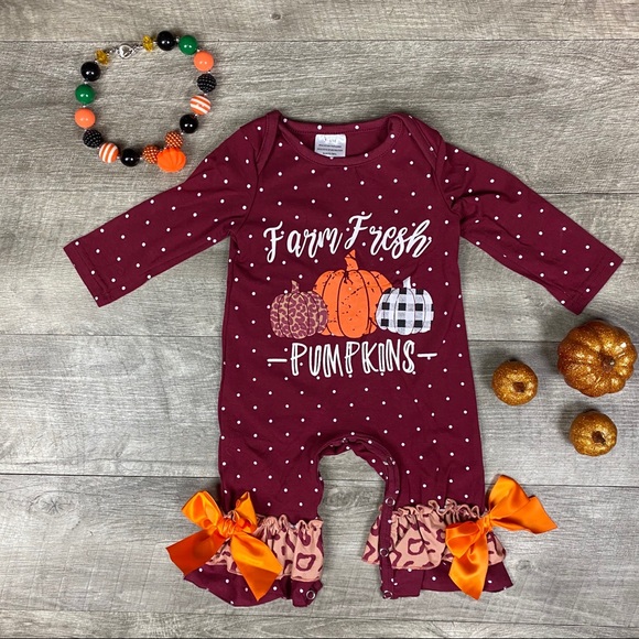 Other - Farm fresh pumpkins Fall baby romper
